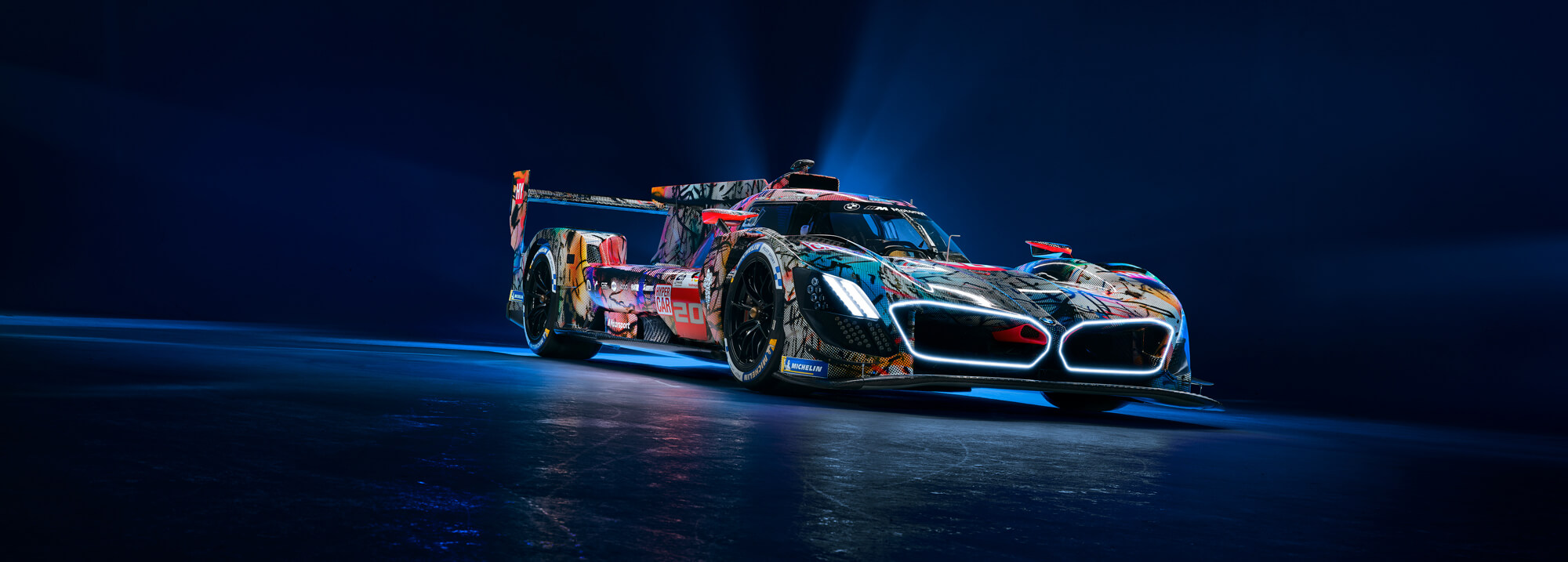 BMW unveils M Hybrid V8 Art Car ahead of 24 Hours of Le Mans video-banner