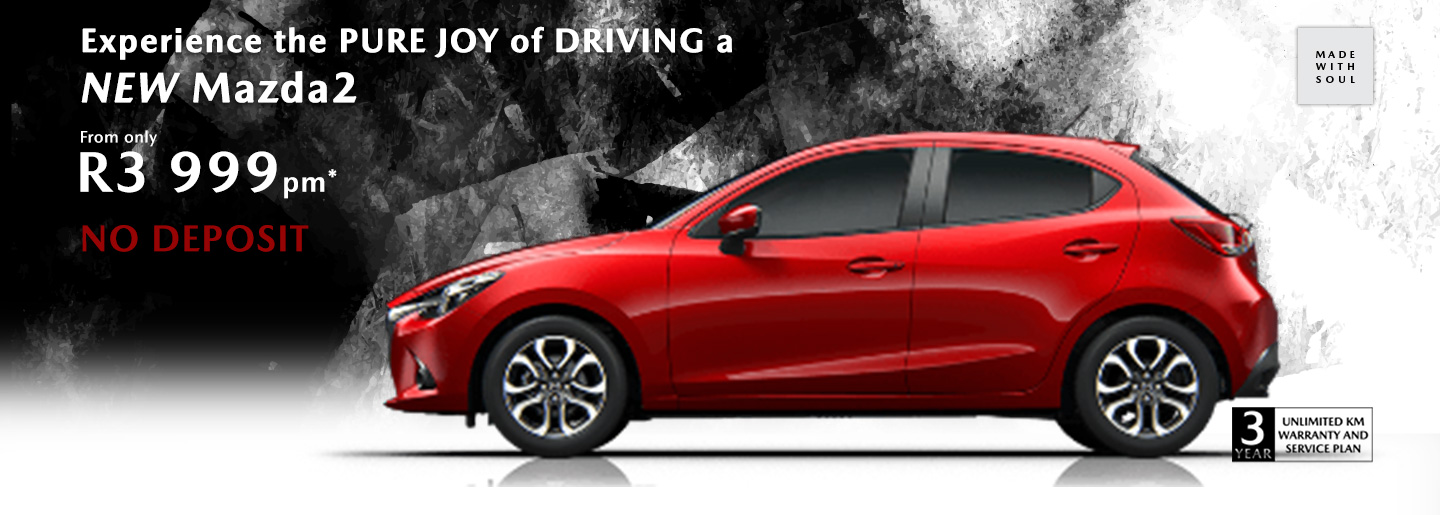 Drive away in a new Mazda2 banner