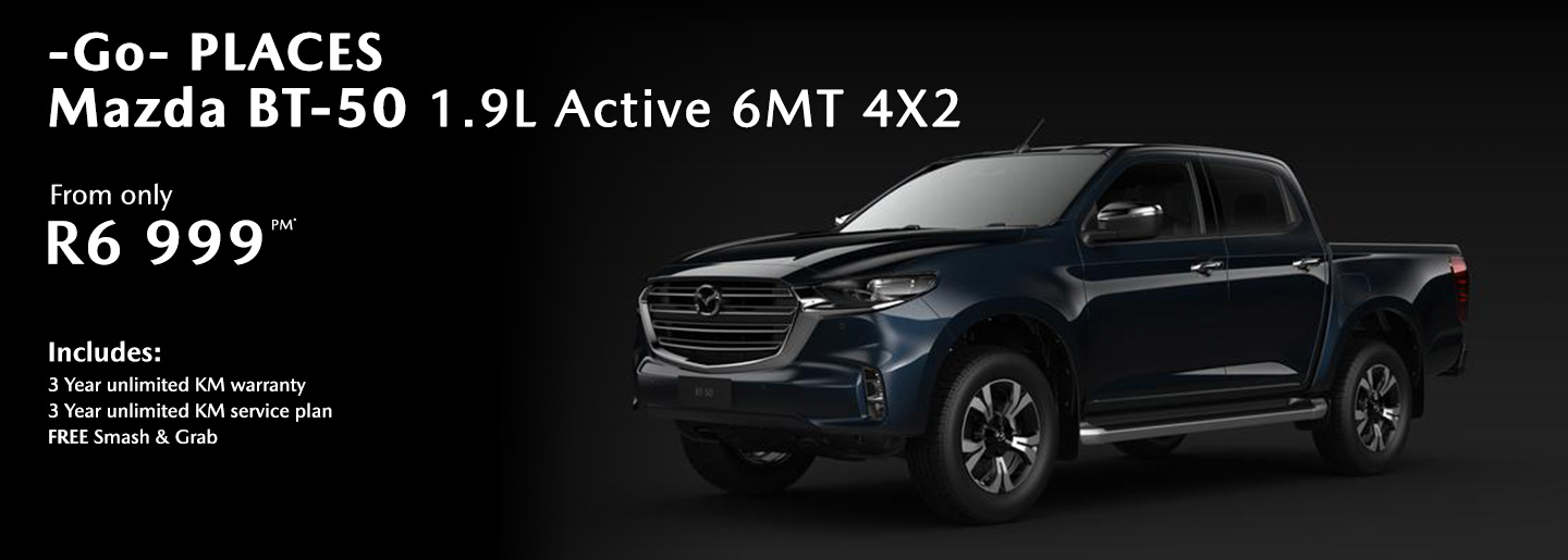 Go Places with the Mazda BT-50 1.9L Active 6MT 4X2 banner