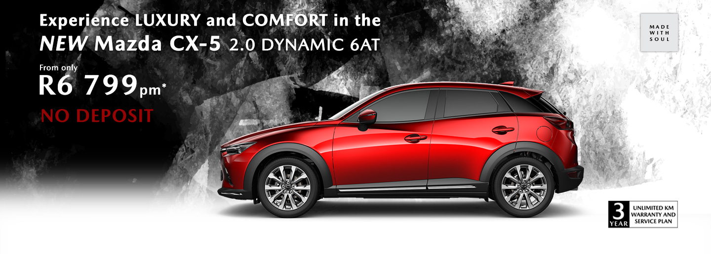 Drive away in a new Mazda CX-3 2.0L Dynamic 6AT banner