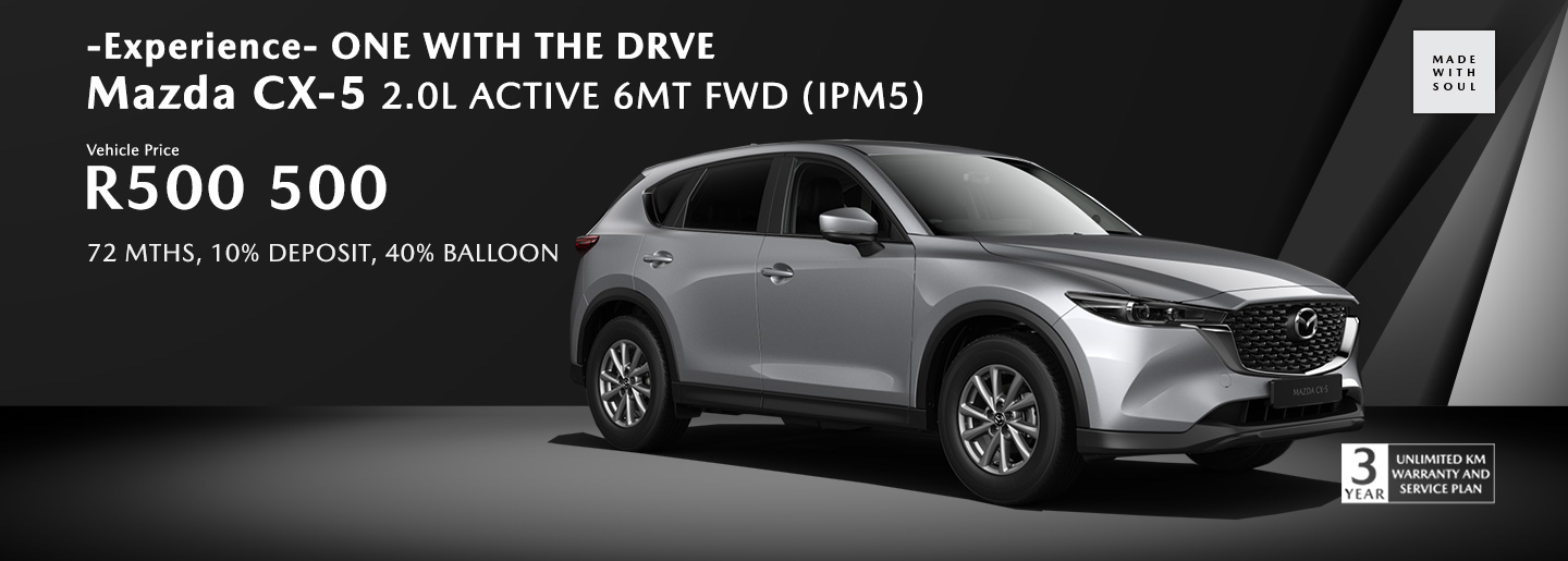 Experience One with the drive Mazda CX-5 2.0L Active 6MT FWD (IPM5) banner