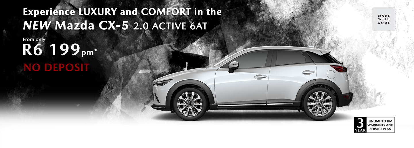 Drive away in a new Mazda CX-3 2.0L Active 6AT banner