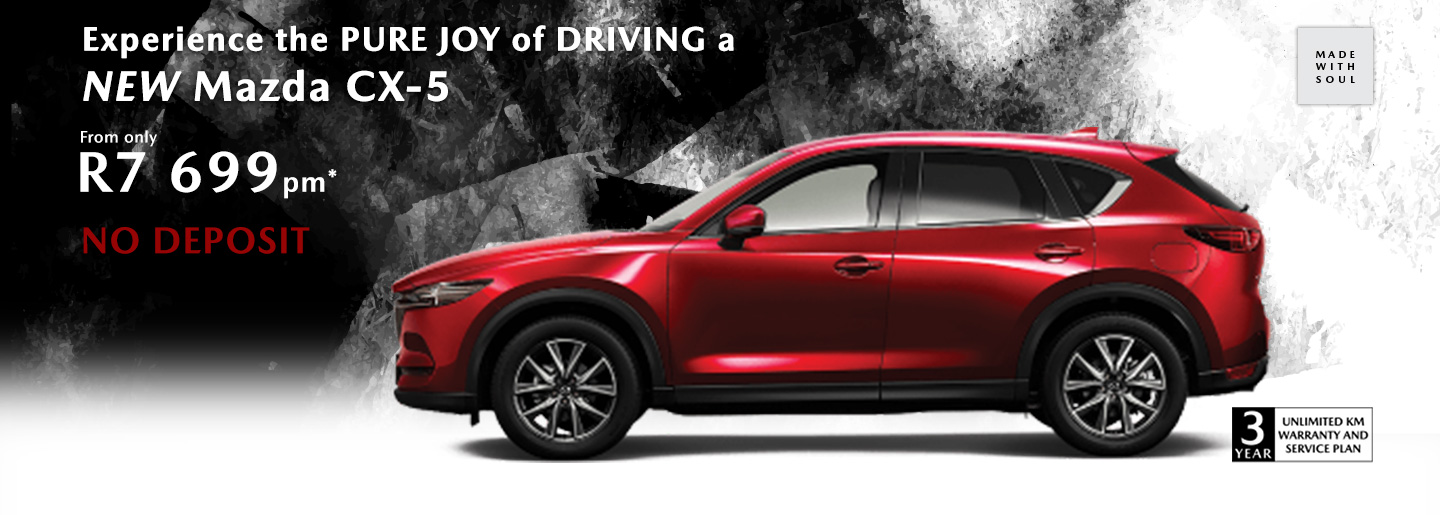 Drive away in a new Mazda CX-5 banner