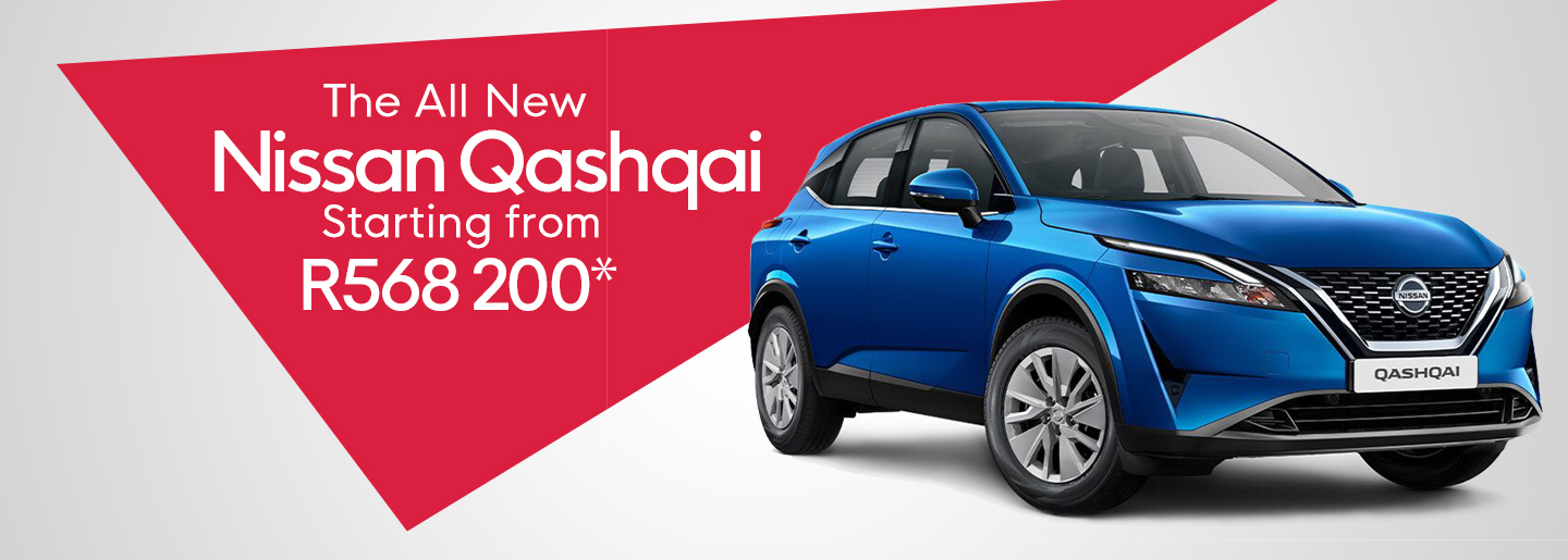 The All New Nissan Qashqai Starting from R568 200* promo image alt