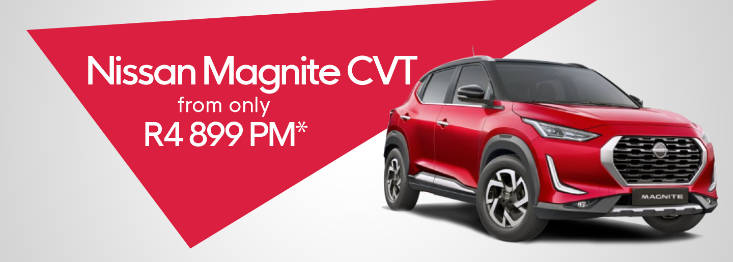 Nissan Magnite CVT from only R4 899 PM* promo image alt