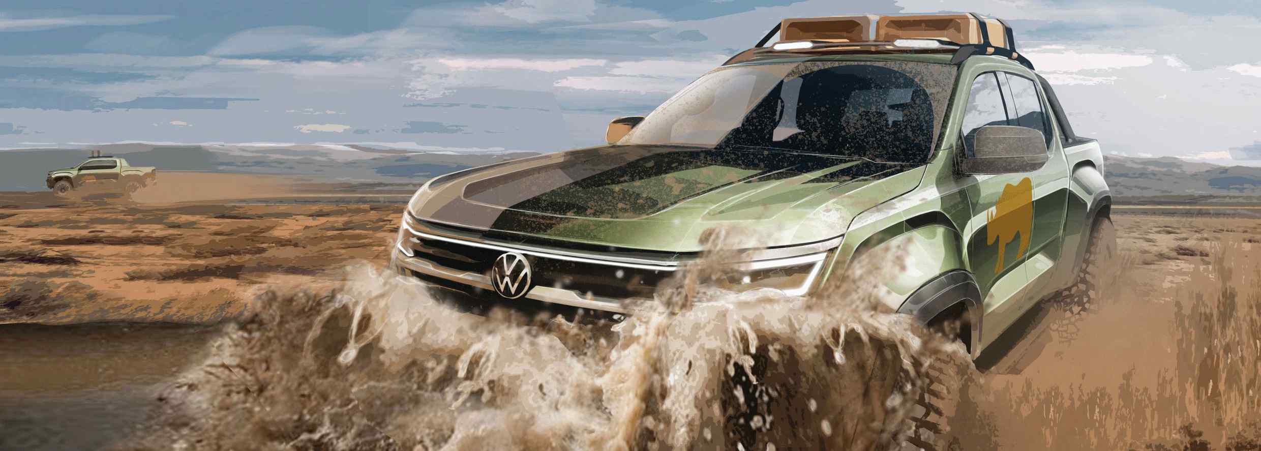 Volkswagen releases teaser images of new Amarok