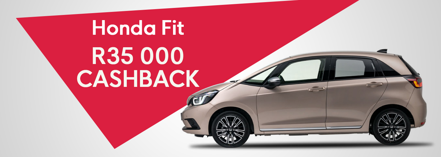 Honda Fit R35 000 CASHBACK promo image alt