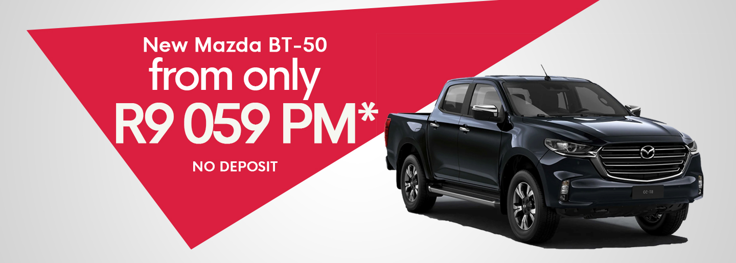 New Mazda BT-50 from only R9 059 PM* promo image alt