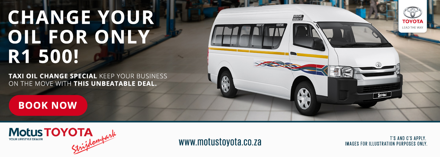 Change Your Oil at Motus Toyota Strijdompark banner